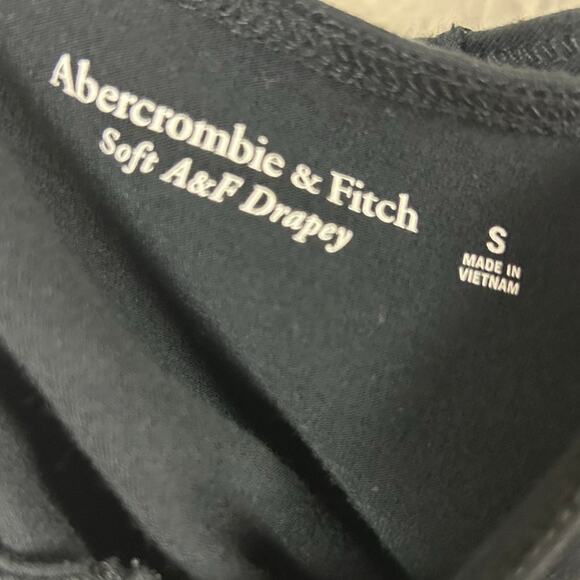 Abercrombie & Fitch Black Soft A&F Drapey Bodysuit size S - Picture 4 of 8